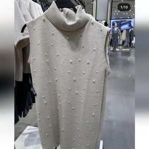 ZARA BLOGGERS FAVORITE SOFT DRESS WITH PEARLS